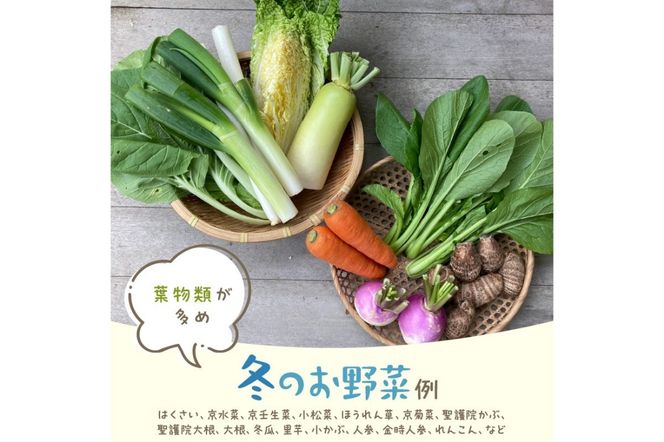 【定期便】合計4回お届け　有機野菜・京野菜の『京都やおよし』のお野菜＆平飼玉子10個の詰め合わせ　AA00054