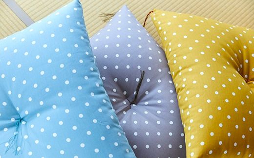 【ふとんの色柄が選べる】天然繊維　手作り　木綿わた入り　座布団　HT00124