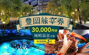 豊岡市旅行クーポン 30,000円分 3年間有効 城崎温泉 出石 竹野 神鍋 など 宿泊施設 飲食店 観光施設 230施設以上で使える旅行券 「豊岡旅幸券」 旅行 宿泊 旅 トラベルの チケット