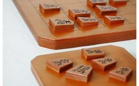 牛革 将棋（書き駒、盤、駒置き）セット　天麻作　522013