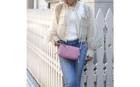 豊岡鞄　TUTUMU スエード Osanpo Wallet（S3101）オールドローズ