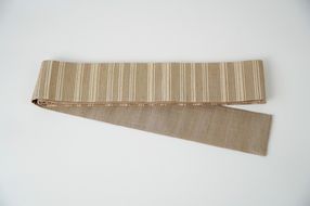 丹後の藤布 角帯「藤糸あそび」（ベージュ）　FY00093