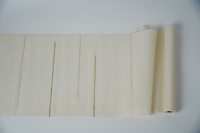 ＜丹後の藤布　遊絲舎＞八寸名古屋帯　「藤八本」（白）選べるお仕立て　FY00108