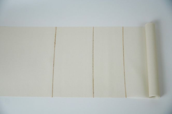 ＜丹後の藤布　遊絲舎＞八寸名古屋帯　「すかし麻の葉」（白）選べるお仕立て　FY00105