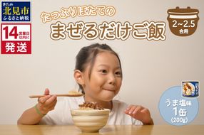 《14営業日以内に発送》たっぷりほたてのまぜるだけご飯 うま塩味 200g×1缶 ( ホタテ 帆立 加工品 ご飯 混ぜご飯 塩 簡単 レトルト 北海道 )【188-0006】
