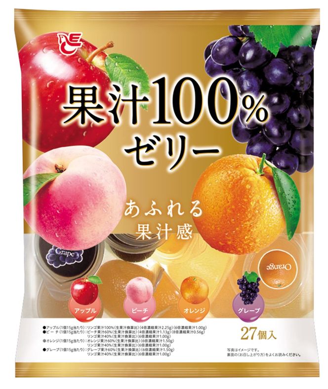 エースベーカリー　果汁100%ゼリー　27個×16袋［134T06］