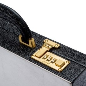 豊岡鞄　プラチナ箔革A4スリムアタッシュ