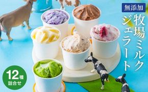 牛飼いのジェラートセット 12種詰め合わせ / 無添加 スイーツ ジェラート シャーベット アイスクリーム 卵 小麦粉不使用 手作り プレセント お土産 贈り物 ギフト お取り寄せ 【狩野牧場】
