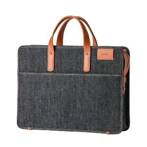 豊岡鞄 漁網デニム ファスナーブリーフB4サイズ BF02GMDキャメル