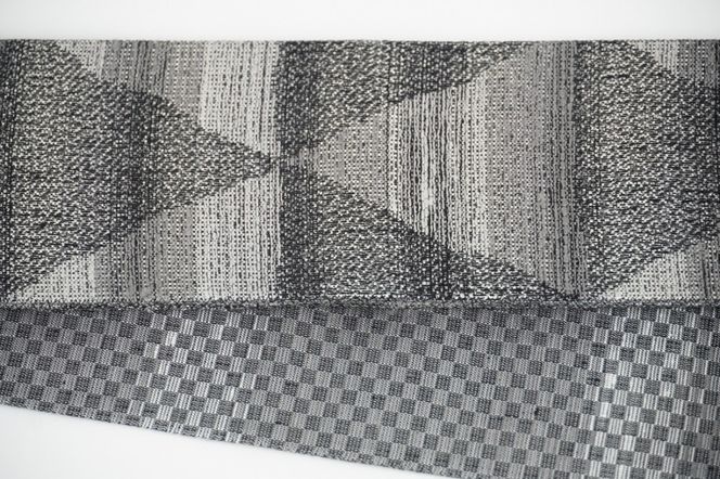 角帯　大ウロコ文（グレー）*リバーシブル幅約10.2cm×長さ約420cm　FY00101