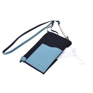 豊岡鞄 　For the blue クロスミニショルダー ディープブルー