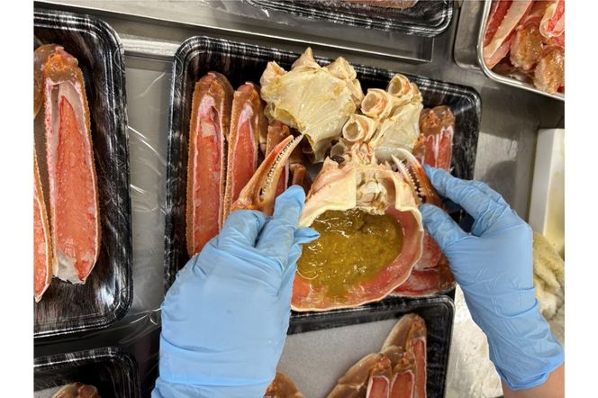 焼き蟹セット（本ズワイガニ900g～1kg×2杯分／蟹味噌付き・カニだし付き）　NJ00012