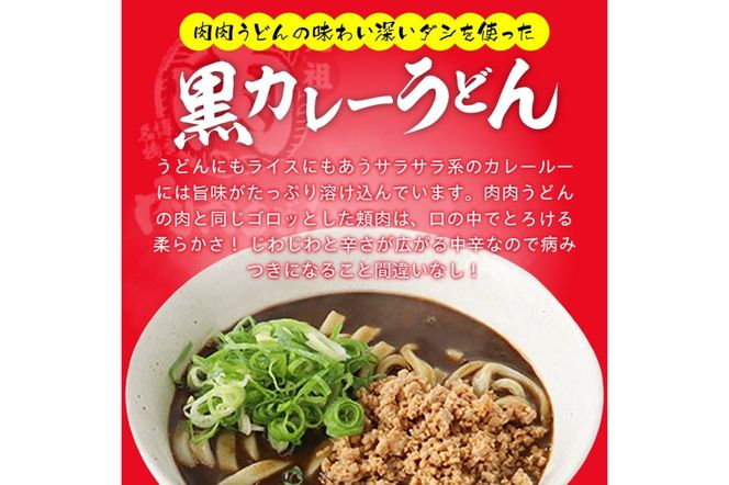 【A5-460】冷凍 肉肉うどん２食・天ぷらうどん２食・黒カレーうどん１食 バラエティセット