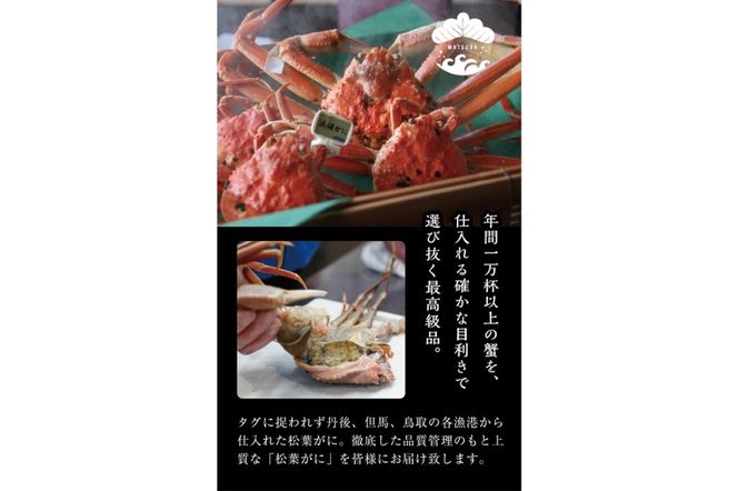 松葉ガニのかにすき２人前セット/自家製かにみそ付き （特大サイズ /活けの状態で950～1050ｇ 1杯）　OD00146