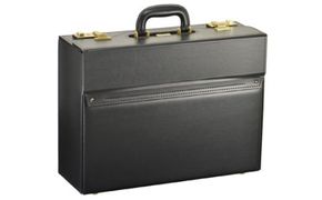 JCハミルトン　角金付４4cmマチ広パイロット（20040-01）クロ