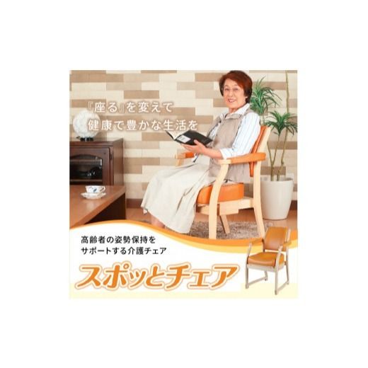 スポッとチェア⑦オレンジ×ダークブラウン [023M07-07]