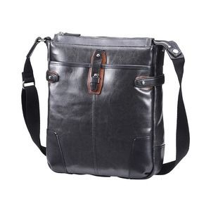 豊岡鞄　帆布PU×皮革ショルダー(24-128) ブラック