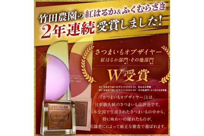 さつまいもオブザイヤー紅はるか部門全国1位 京都・ 丹後産　さつまいも 紅はるか　土付き（1本120〜450g程度）10kg　TF00055