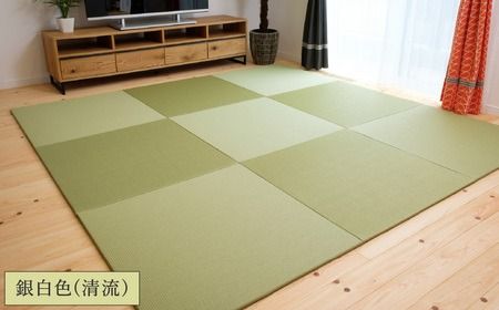 フロアー畳 和紙製畳 銀白色(清流) 1枚