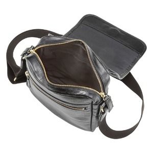 豊岡鞄　皮革縦型フラップSD（ブラック）