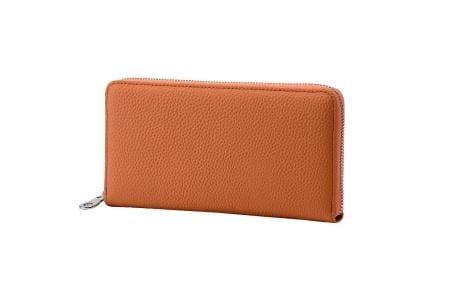 豊岡財布 ラウンドファスナー長財布 ドイツシュリンク オレンジ