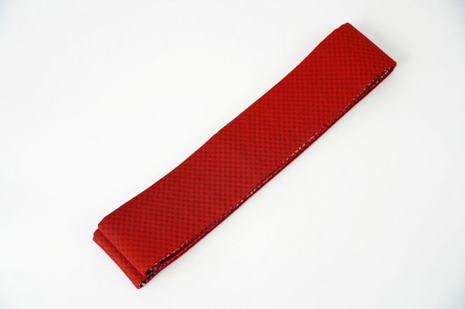 丹後の藤布 角帯「七宝」（赤）　FY00094