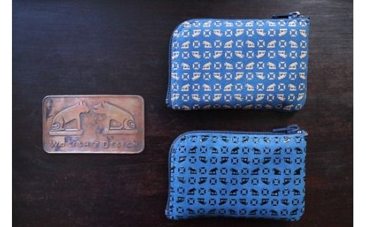 オリジナル印伝「狼と塩」小銭入れ黒漆バージョン