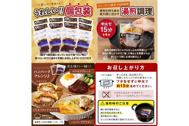 【F5-004】デミソースのハンバーグ2種セット（プレーン8個＆チーズ8個）計16個【3ヶ月毎定期便(計4回発送)】