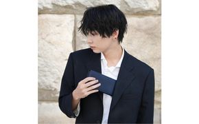 豊岡財布 craftsmanship AI（藍）Jacket Wallet Long CW010 勝色 / 財布 長財布 ロングウォレット メンズ レディース 牛皮革 本革 高級 おしゃれ ビジネス 本藍染め ネイビー