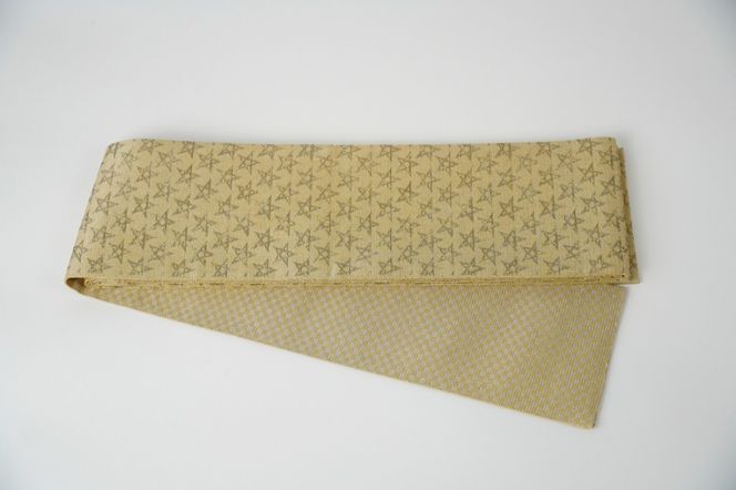 半幅帯　星空（黄）*リバーシブル幅約15.2cm×長さ約420cm　FY00097