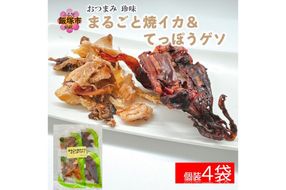 【Z3-026】＼ポスト投函／おつまみ 珍味 まるごと焼イカ&てっぽうゲソ（小）ゆうパケットでお届け！
