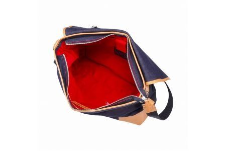 豊岡鞄 craftsmanship Selvedge Denim itinerator ネイビー 781115 / 木和田正昭商店 ショルダーバッグ 井原デニム メッセンジャーバッグ メンズ レディース バッグ カバン 鞄 斜めがけ A4ファイル収納