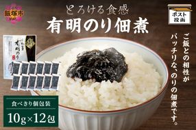 【Z3-050】＼ポスト投函／とろける食感 有明のり佃煮 食べきりサイズ 12包