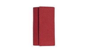 豊岡財布 三つ折りキーケース ドイツ製高級皮革使用 レッド