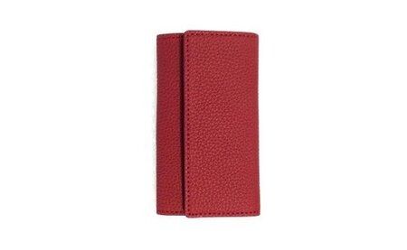 豊岡財布 三つ折りキーケース ドイツ製高級皮革使用 レッド