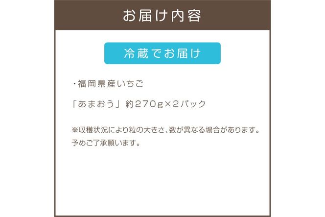 【A5-526】福岡県特産！『あまおう』＜2026年1月から発送開始分先行予約＞