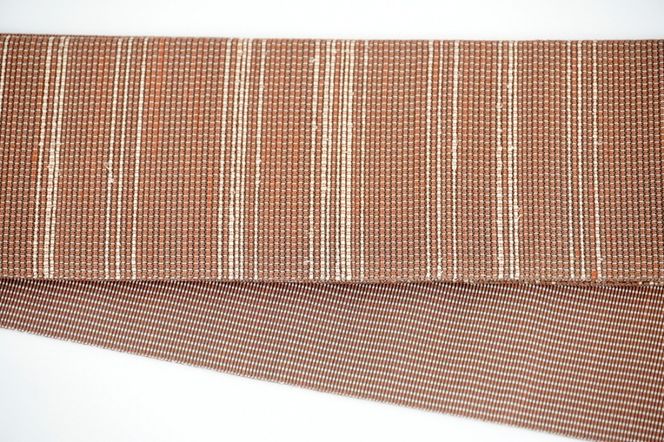 ＜丹後の藤布　遊絲舎＞角帯　藤糸あそび（茶）幅約10.2cm×長さ約420cm　FY00103