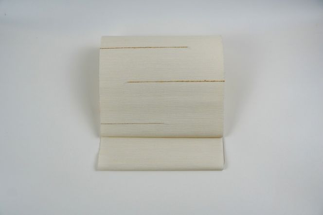 ＜丹後の藤布　遊絲舎＞八寸名古屋帯　「藤八本」（白）選べるお仕立て　FY00108