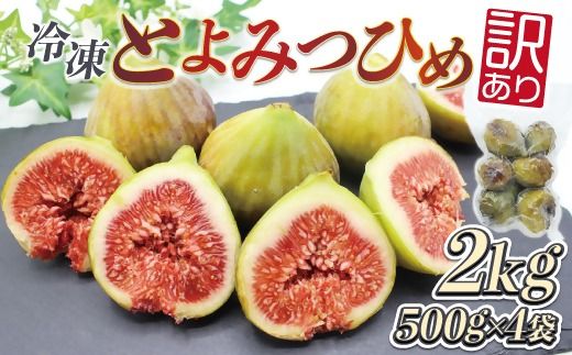 訳あり冷凍いちじく（とよみつひめ」）2kg【JAほたるの里】_HA1659