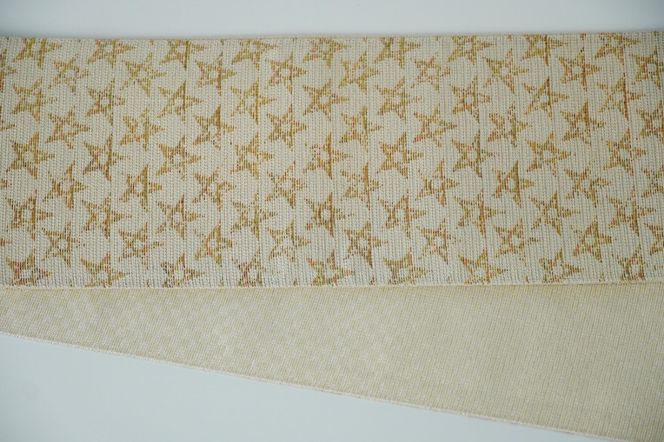 半幅帯　星空（白）*リバーシブル幅約15.2cm×長さ約420cm　FY00098