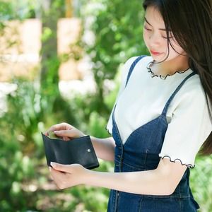 豊岡財布 Colors三つ折りウォレット AW500 ネロ / 小銭入れ カードケース ミニマル 財布 サイフ 革小物 本革 メンズ レディース