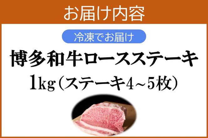 【F7-003】プロトン冷凍 博多和牛ロースステーキ1kg