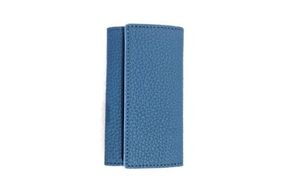 豊岡財布 三つ折りキーケース ドイツ製高級皮革使用 ジーンブルー