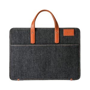 豊岡鞄 漁網デニム ファスナーブリーフB4サイズ BF02GMDキャメル