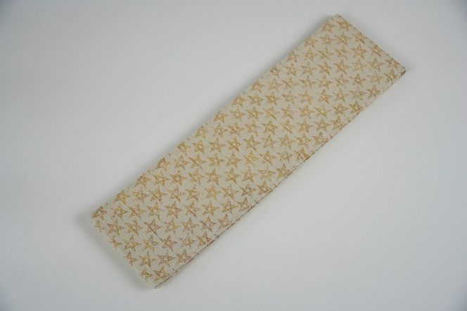 半幅帯　星空（白）*リバーシブル幅約15.2cm×長さ約420cm　FY00098