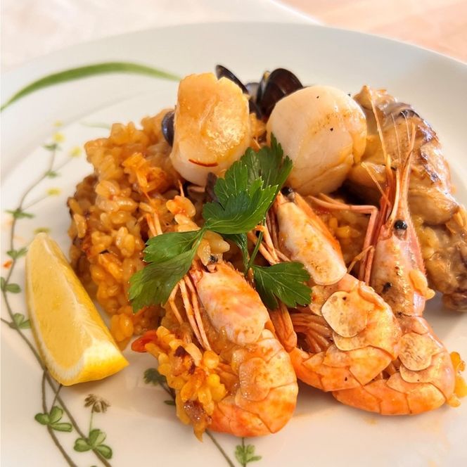 北見市 スペイン料理教室 北海道産食材で作る パエリア パエジャ 4名様分 ( フレンチ料理 パエリア 体験 )【189-0010】