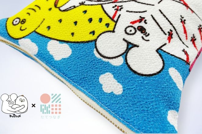 丹後ちりめん　はじめまして松尾ですポーチ サイズ：約21cm×15cm　DZ00026