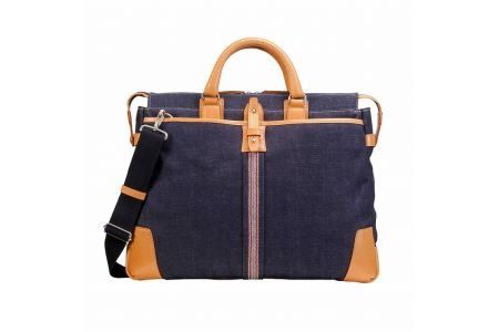 豊岡鞄 craftsmanship Selvedge Denim tradicion ネイビー 781206 / 木和田正昭商店 ブリーフケース 井原デニム ビジネスバッグ メンズ レディース ビジネス カジュアル カバン 鞄 バッグ A4ファイル収納 手持ち ショルダーベルト付属 2way