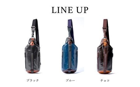 豊岡鞄　帆布×皮革ワンショルダー(24-132) ブルー