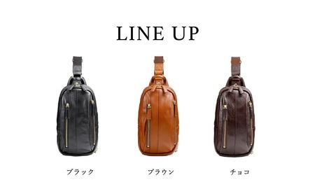 豊岡鞄　皮革ワンショルダー（チョコ）